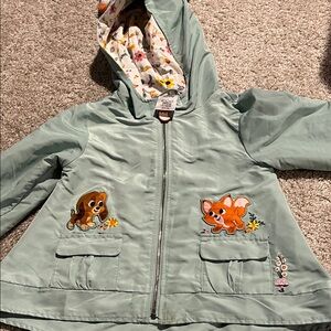 Disney Girls Raincoat - Mint Green Used Size 5T